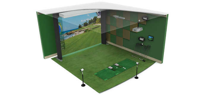 golf simulator. Burnsville Indoor Golf, Burnsville, Minnesota